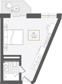 Квартира 30,5 м², 1-комнатные - изображение 1