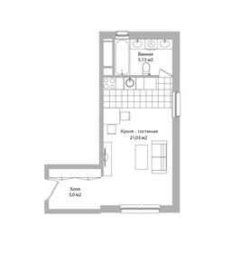 Квартира 31,2 м², студия - изображение 1