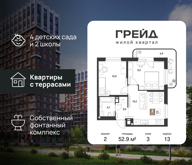 69 м², 2-комнатная квартира 6 254 000 ₽ - изображение 64