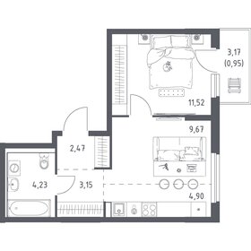 Квартира 36,9 м², 2-комнатная - изображение 1