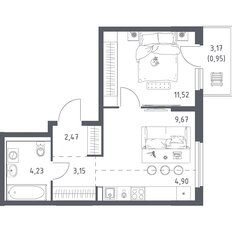 Квартира 36,9 м², 2-комнатная - изображение 2