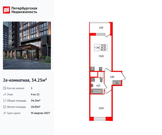 31,4 м², 1-комнатная квартира 9 790 000 ₽ - изображение 155