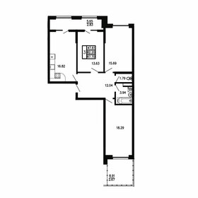 Квартира 87,7 м², 3-комнатная - изображение 1