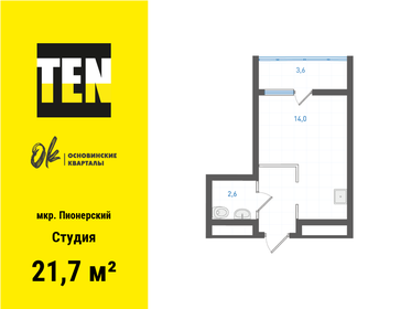 Квартира 21,7 м², студия - изображение 1