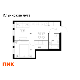 Квартира 33,1 м², 1-комнатная - изображение 1