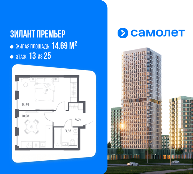 20,2 м², 1-комнатная квартира 5 000 000 ₽ - изображение 119