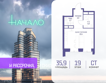 Квартира 35,9 м², студия - изображение 1