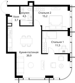 Квартира 74,8 м², 2-комнатная - изображение 2