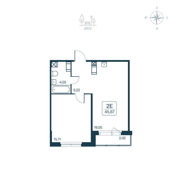 61,1 м², 2-комнатная квартира 7 750 000 ₽ - изображение 74