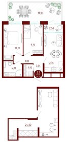 Квартира 65,9 м², 2-комнатная - изображение 1