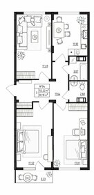 Квартира 81,1 м², 3-комнатная - изображение 1