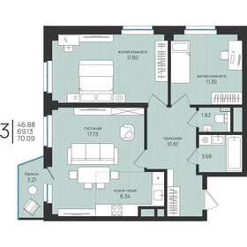 Квартира 70,1 м², студия - изображение 1