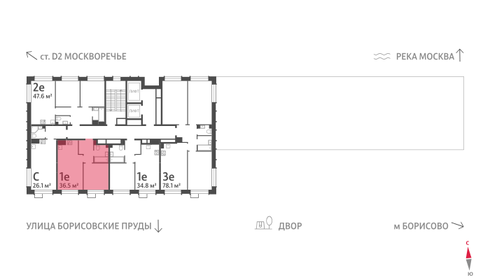Квартира 36,5 м², 1-комнатная - изображение 2