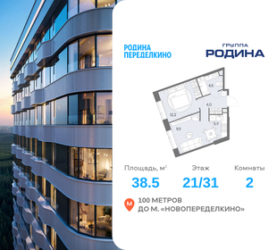 Квартира 38,5 м², 2-комнатная - изображение 1