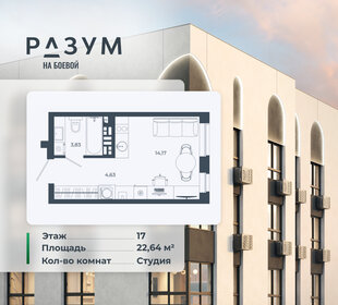 Квартира 22,6 м², студия - изображение 1