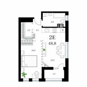 Квартира 51,6 м², 1-комнатная - изображение 1