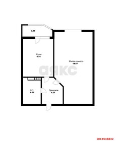 Квартира 37,3 м², 1-комнатная - изображение 1