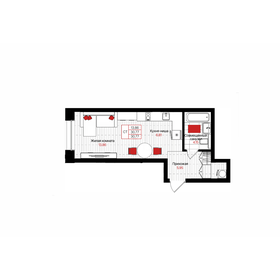 Квартира 30,8 м², студия - изображение 1