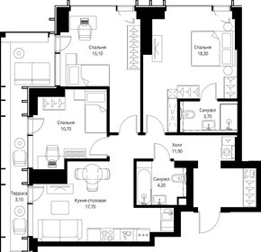 Квартира 84,7 м², 3-комнатная - изображение 2