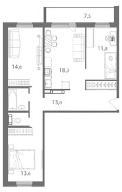 Квартира 84,3 м², 3-комнатная - изображение 1