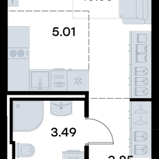 Квартира 22,9 м², студия - изображение 2