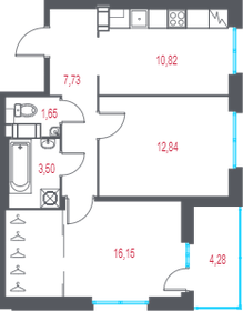 Квартира 54,8 м², 2-комнатная - изображение 1