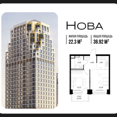 Квартира 36,9 м², 1-комнатная - изображение 2