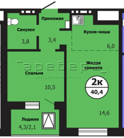 Квартира 41 м², 2-комнатная - изображение 1