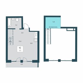 Квартира 47,9 м², студия - изображение 1