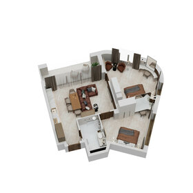 Квартира 70,3 м², 1-комнатные - изображение 5
