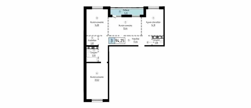 74 м², 3-комнатная квартира 15 000 000 ₽ - изображение 100