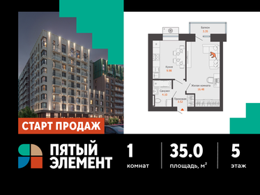 Квартира 35 м², 1-комнатная - изображение 1