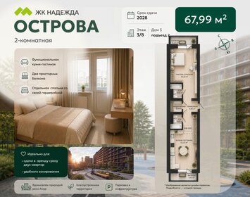 Квартира 68 м², 2-комнатная - изображение 1