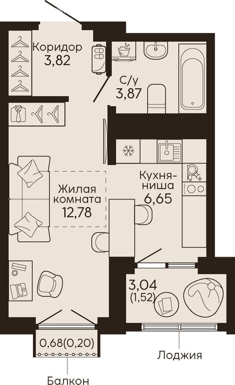 Варианты планировок квартал «Тихий центр» - планировка 6