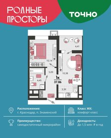 Квартира 37,9 м², 2-комнатная - изображение 1