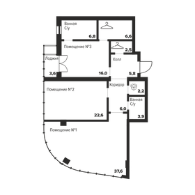 Квартира 110 м², 2-комнатные - изображение 3