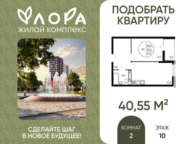 Квартира 40,6 м², 2-комнатная - изображение 1