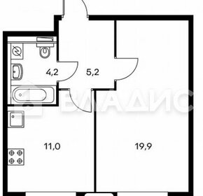 Квартира 40 м², 1-комнатная - изображение 4