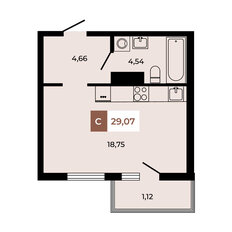 Квартира 29,1 м², студия - изображение 3