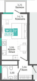 Квартира 30,6 м², 1-комнатная - изображение 1