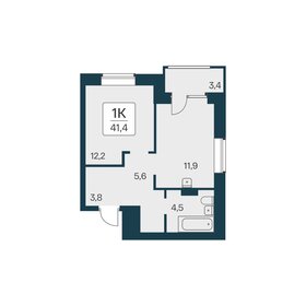 Квартира 41,4 м², 1-комнатная - изображение 1