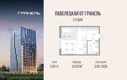 Квартира 34 м², студия - изображение 1