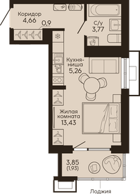Квартира 30 м², студия - изображение 1