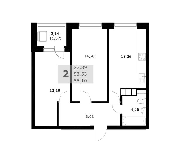 65 м², 3-комнатная квартира 7 800 000 ₽ - изображение 82