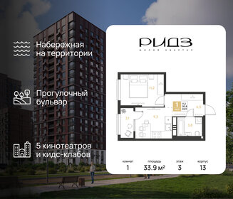 Квартира 33,9 м², 1-комнатная - изображение 1
