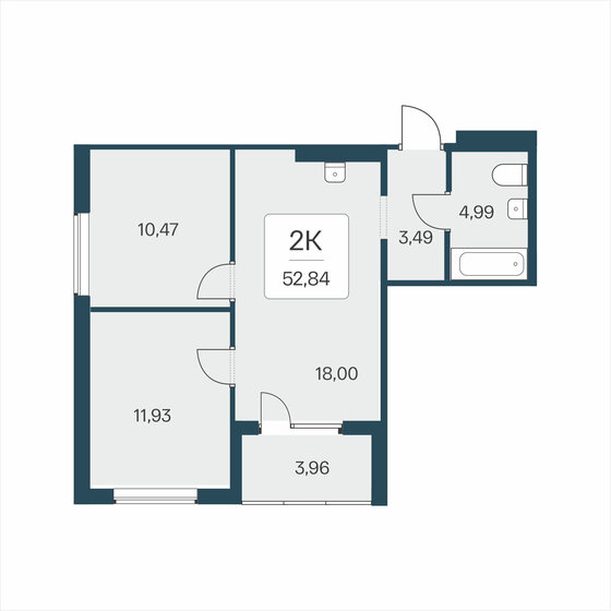 62,9 м², 2-комнатная квартира 8 620 000 ₽ - изображение 22