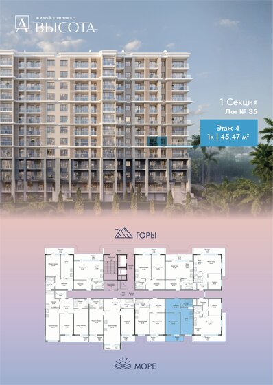 43,4 м², 1-комнатная квартира 15 433 215 ₽ - изображение 42