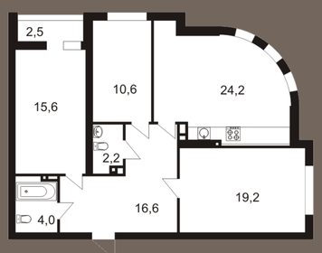 Квартира 94,9 м², 3-комнатная - изображение 1