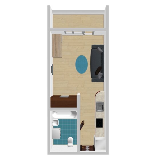 22,8 м², квартира-студия 2 610 600 ₽ - изображение 1