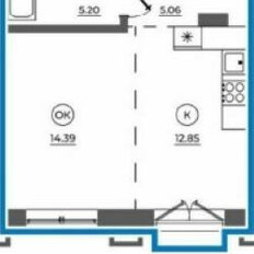 Квартира 37,5 м², 1-комнатная - изображение 2